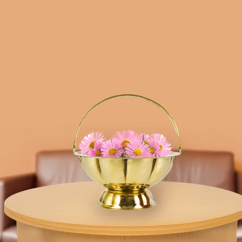 Brass Lakshmi Flower Basket